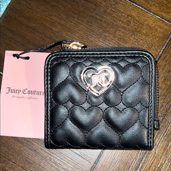 Juicy Couture Handbags - Juicy Couture Black Heart Quilted Wallet